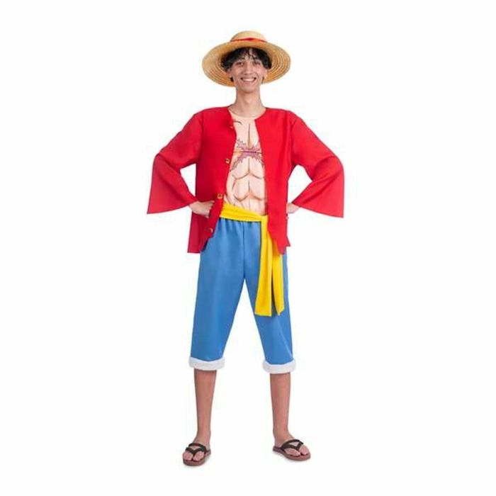 Disfraz luffy sombrero, chaqueta, camiseta, fajín y pantalón talla s Disfraz luffy sombrero, chaqueta, camiseta, fajín y pantalón talla s