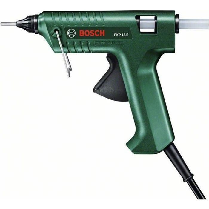 Bosch PKP 18 E Pistola de pegamento termofusible con regulación electrónica, dosificación precisa, 20 g/min, antigoteo y boquilla extra larga para barras Ø 11mm 0 Bosch PKP 18 E Pistola de pegamento termofusible con regulación electrónica, dosificación precisa, 20 g/min, antigoteo y boquilla extra larga para barras Ø 11mm 0