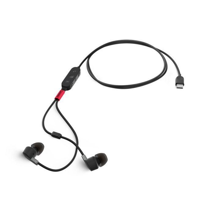 Lenovo Headphones/Headset Wired In-Ear Music/Everyday Usb Type-C Black Lenovo Headphones/Headset Wired In-Ear Music/Everyday Usb Type-C Black