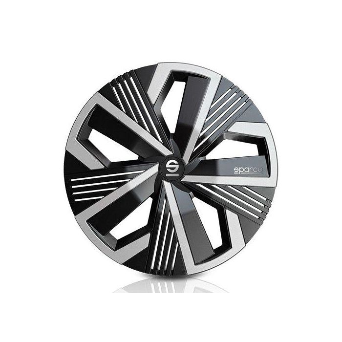 Sparco SPC1522BKSV Tapacubos Nagoya Bicolor 15" Negro - Plata 4 Piezas 1