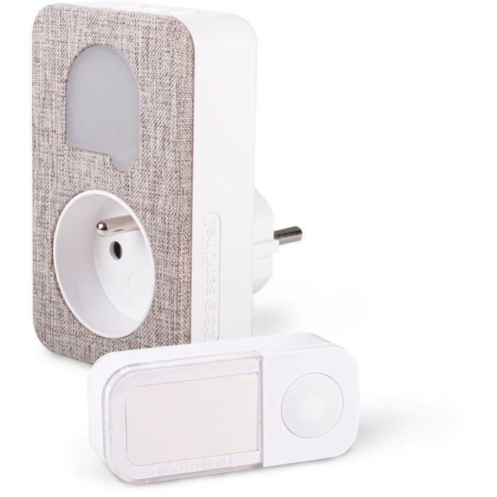 Timbre - SCS SENTINEL - SONE + Stylish - CSF0108 - Inalámbrico y sin batería - Toma integrada Timbre - SCS SENTINEL - SONE + Stylish - CSF0108 - Inalámbrico y sin batería - Toma integrada