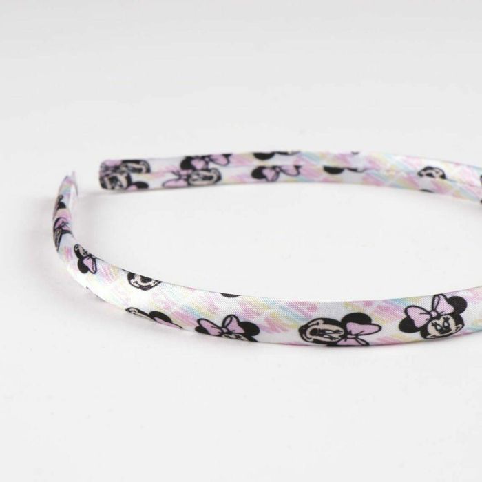 Disney Diadema Minnie Mouse Pack 2 Unidades - Set de Accesorios para el Pelo Infantil. Diademas Forradas con Lazo para Niñas 1