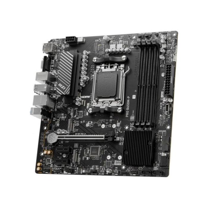 Placa MSI Pro B650M-P,Amd,Am5,B650,4Ddr5,192Gb,Vga+Hdmi+Dp,4Sata3+2M.2,2.5Gbe,7Usb3.2,Matx 2