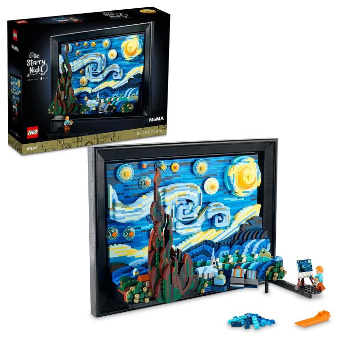 Lego Ideas 21333 Vincent Van Gogh - Lienzo de la Noche Estrellada Lámina Artística 3D - 2316 Piezas 6