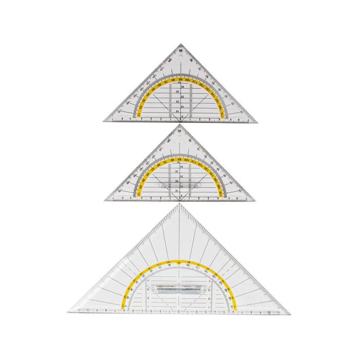 Escuadra Liderpapel Geometria 16 cm Plastico Cristal 3