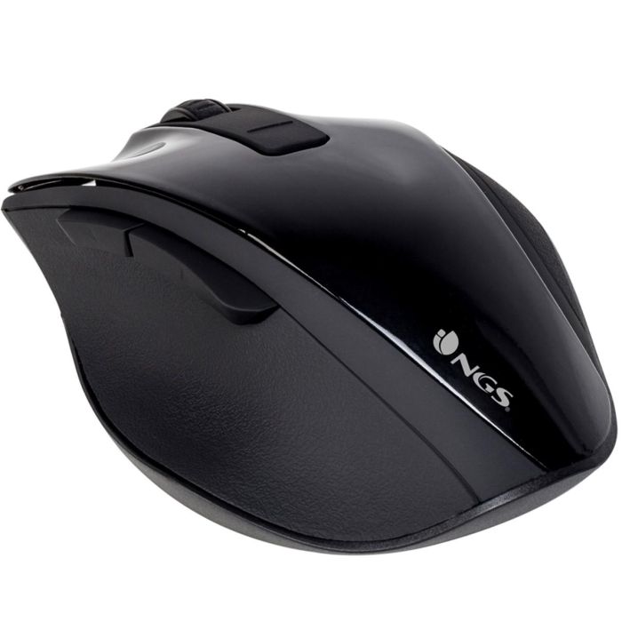 Ratón Inalámbrico Óptico NGS BOWBLACK Negro 1600 dpi (1 unidad) 1