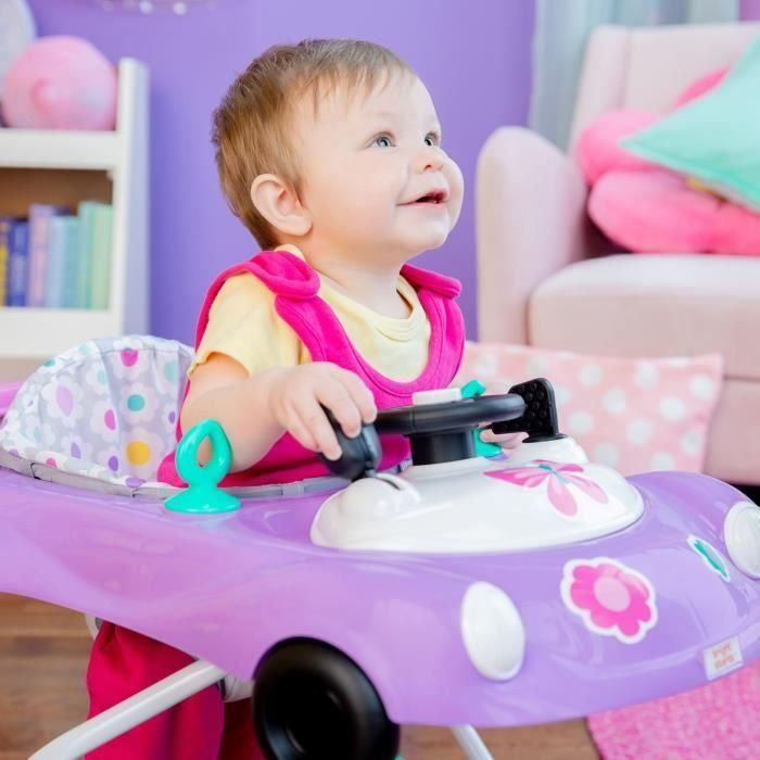 BRIGHT STARTS Andador 3 en 1, coche pequeño, 3 modos de juego evolutivos, morado 1