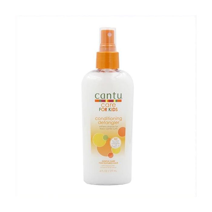 Cantu CARE FOR KIDS Conditioning Detangler Spray para Niños 177 ml - Desenreda, Suaviza Rizos, Sin Sulfatos, Karité, Coco y Miel.