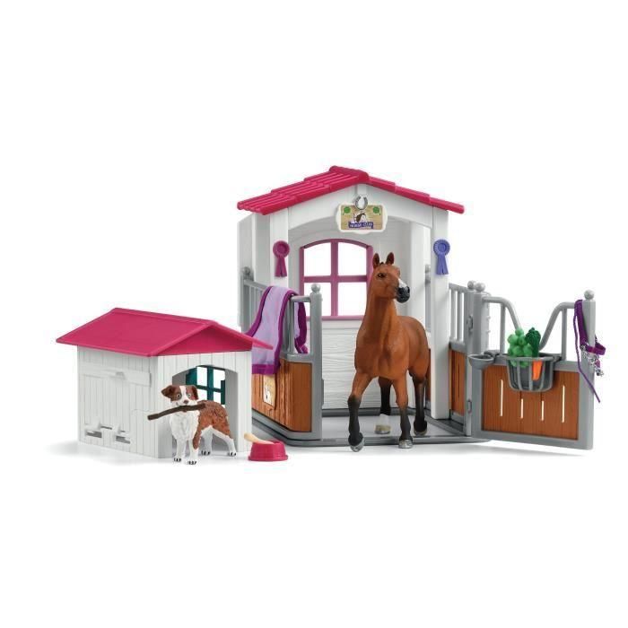 Caja con yegua de Hannover y pastor australiano, figura de caballo y accesorios, SCHLEICH 72218 Horse Club, 5 años 1 Caja con yegua de Hannover y pastor australiano, figura de caballo y accesorios, SCHLEICH 72218 Horse Club, 5 años 1