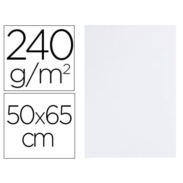 Cartulina Liderpapel 50x65 cm 240 gr-M2 Blanco 125 unidades