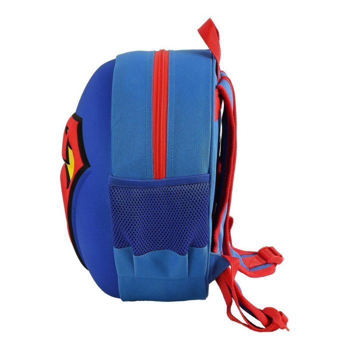 Mochila Infantil 3D Superman Rojo Azul Amarillo (31 x 31 x 10 cm) 2