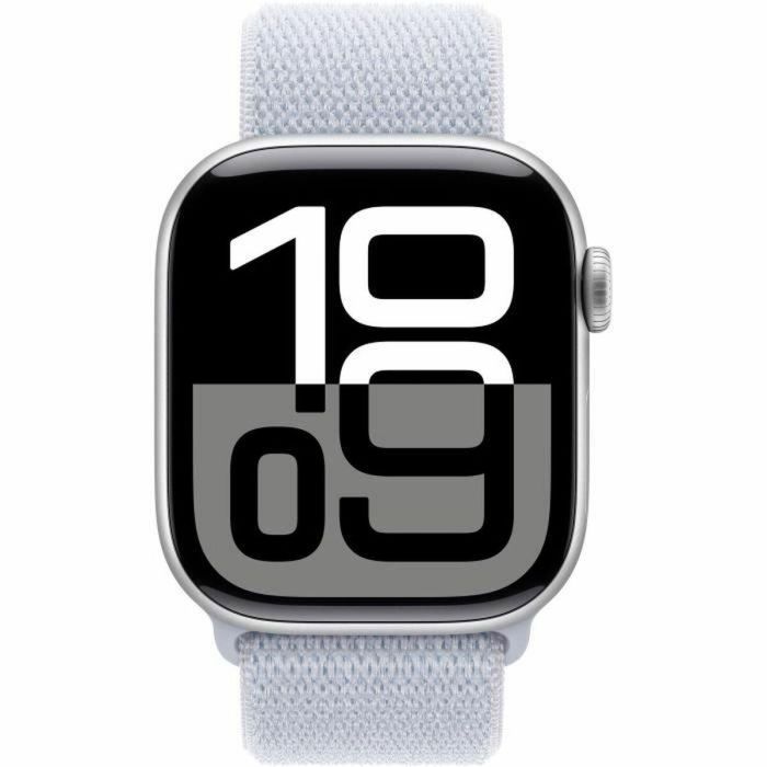 Apple Watch Series 10 GPS + Cellular - 42 mm - Caja de aluminio plateada - Correa Loop deportiva Cloud azul 5