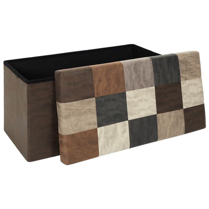 Banco-Puf Plegable Patchwork Home Deco Factory 2 Banco-Puf Plegable Patchwork Home Deco Factory 2