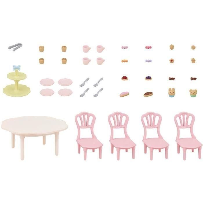 La mesa de la merienda - SYLVANIAN FAMILIES - 5742 - Mantel individual con sillas, vajilla y repostería 2 La mesa de la merienda - SYLVANIAN FAMILIES - 5742 - Mantel individual con sillas, vajilla y repostería 2