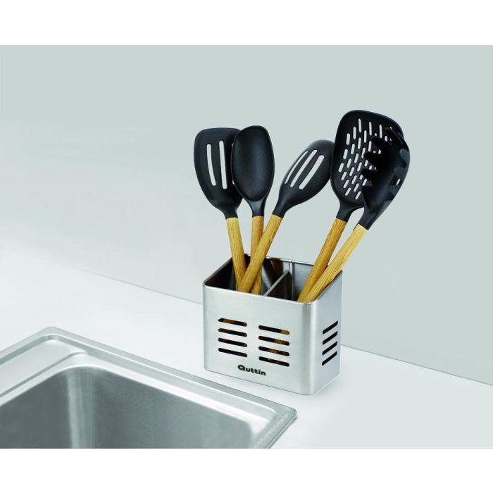 Quttin Bote Utensilios Inox 16 x 9 x 13 cm (12 Unidades) Quttin Bote Utensilios Inox 16 x 9 x 13 cm (12 Unidades)