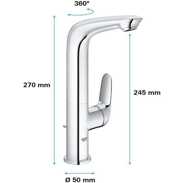 Grohe Mezclador monomando de lavabo Tamaño L 2 Grohe Mezclador monomando de lavabo Tamaño L 2