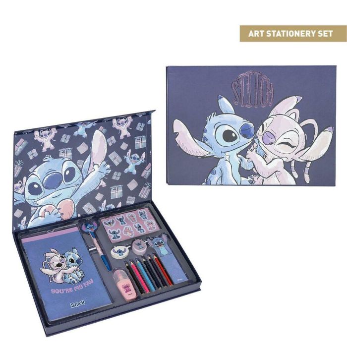 Set de Papelería Stitch Azul 4