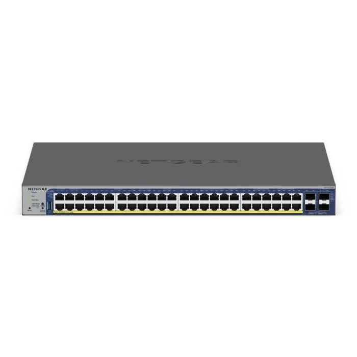 NETGEAR GS752TXP-300EUS Switch Gestionado 48 Puertos Gigabit Ethernet 4 Puertos SFP+ Presupuesto PoE+ 390W Montaje en Rack 10G Ethernet 1