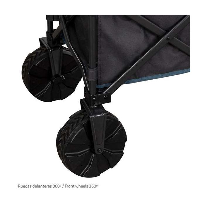 Carro de playa plegable 91x49x99cm con ruedas grandes. 2 Carro de playa plegable 91x49x99cm con ruedas grandes. 2