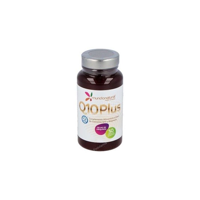 MundoNatural Q10 Plus Ubiquinol 125mg Magnesio 30 Cápsulas, ayuda a disminuir cansancio y fatiga, vitalidad