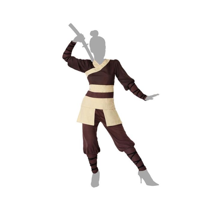 Disfraz Guerrera China Adulto XL Mujer Pantalón Camisa Lazo