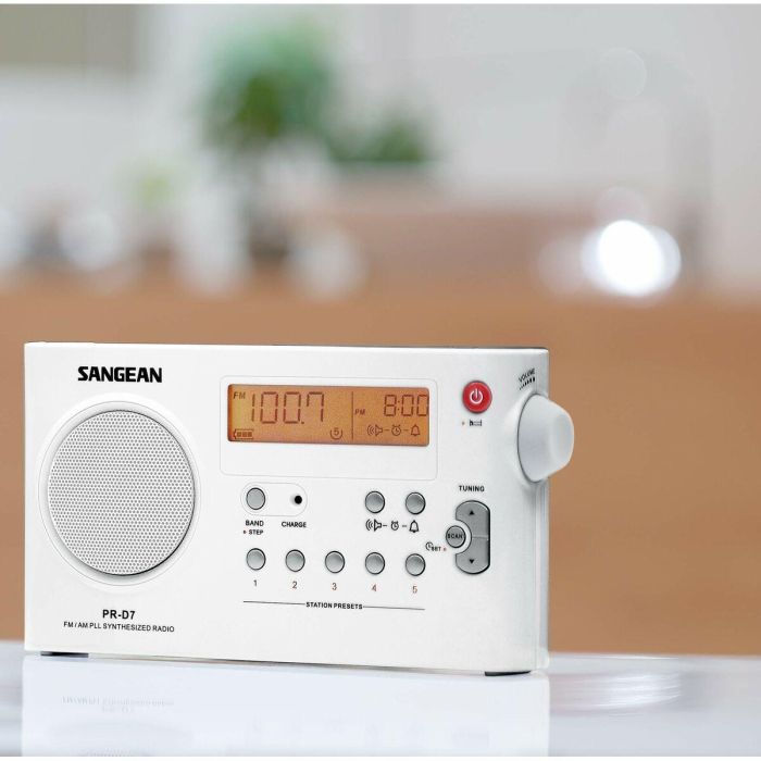 Radio Portátil Digital Sangean PR-D7 Blanco 8 Radio Portátil Digital Sangean PR-D7 Blanco 8