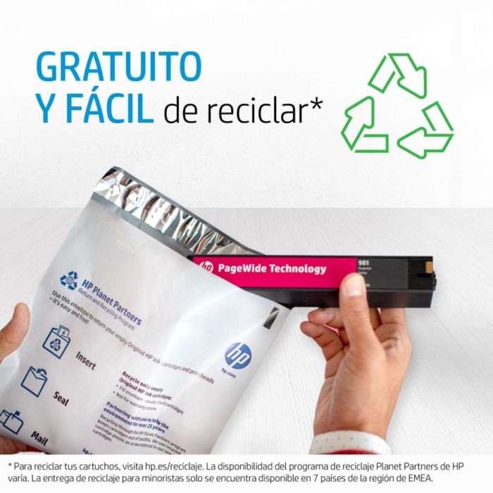 HP 982X T0B29A Cartucho PageWide Original Amarillo Alta Capacidad XL 16000 páginas Tinta Pigmentada para Negocios y Empresa 24