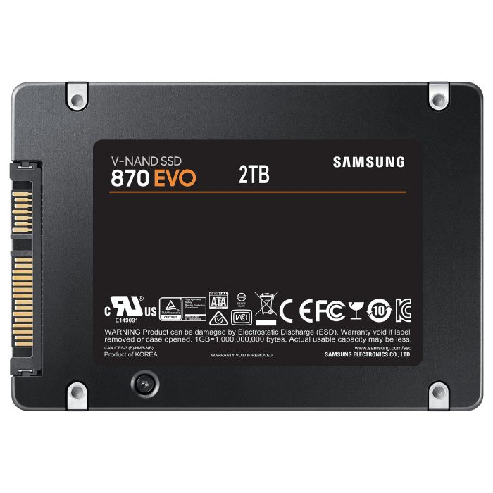 Samsung 870 EVO 2TB 2.5" SSD 560 MB/s 1500000h 1