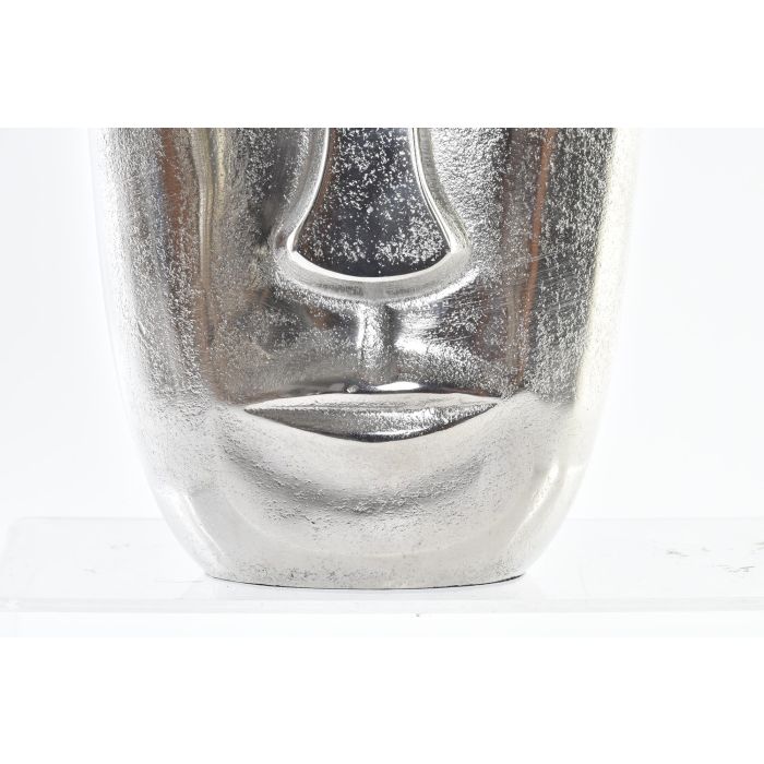DKD Home Decor Jarron Moderno de Aluminio Plateado con Diseño de Cara 14x26x18 cm - Pack de 2 Unidades 1 DKD Home Decor Jarron Moderno de Aluminio Plateado con Diseño de Cara 14x26x18 cm - Pack de 2 Unidades 1