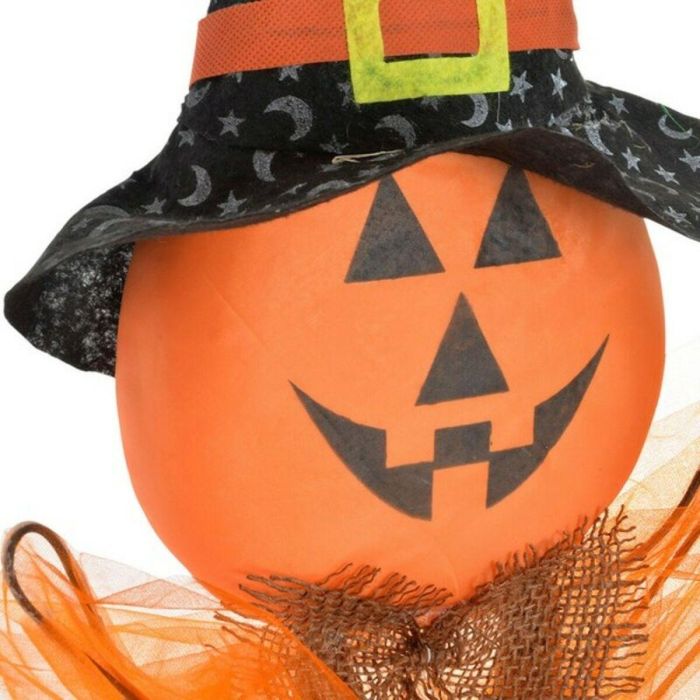 Decoración para Halloween DKD Home Decor Organza Poliéster Calabaza (50 x 92 cm) (2 pcs) 3