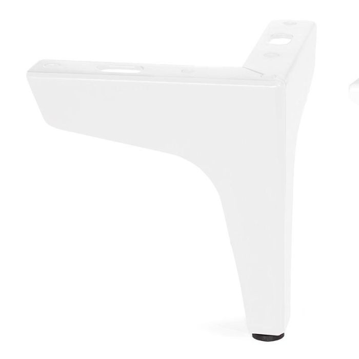 Q&Q Pata Metálica Modelo Dyra para Sofás y Muebles, Alturas H100-H120, Acabado Negro y Blanco Mate, Fabricada en Metal
