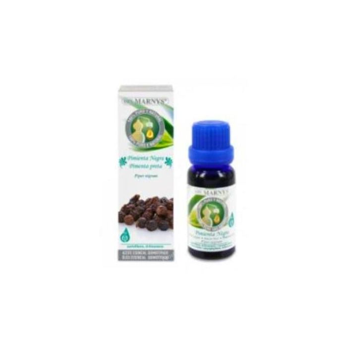 MARNYS Aceite Esencial Alimentario de Pimienta Negra 15ml - Piper nigrum Quimiotipado Estimulante Digestivo