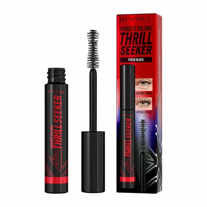 Rimmel London #004 WONDER' VOLUME THRILL SEEKER Máscara de Pestañas Mega Volumen & Definición, Tono Pitch Black 8 ml 2 Rimmel London #004 WONDER' VOLUME THRILL SEEKER Máscara de Pestañas Mega Volumen & Definición, Tono Pitch Black 8 ml 2