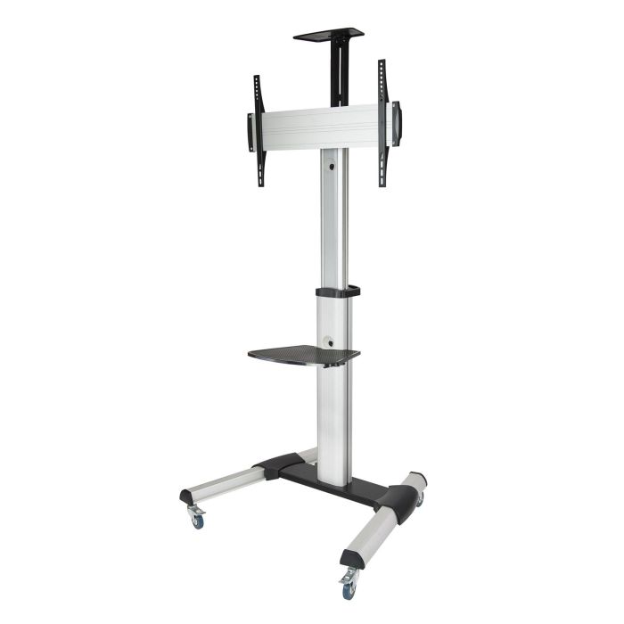 TooQ FS1870M-B Soporte de Suelo Portátil para TV/Monitor Señalización 37-70 pulgadas VESA 600x400mm, 50kg, Ruedas, Bandeja Negro/Plata 1 TooQ FS1870M-B Soporte de Suelo Portátil para TV/Monitor Señalización 37-70 pulgadas VESA 600x400mm, 50kg, Ruedas, Bandeja Negro/Plata 1