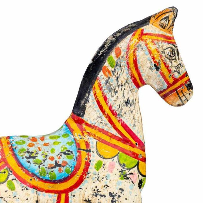 Figura Decorativa Alexandra House Living Madera de mango Caballo 7 x 24 x 22 cm 2