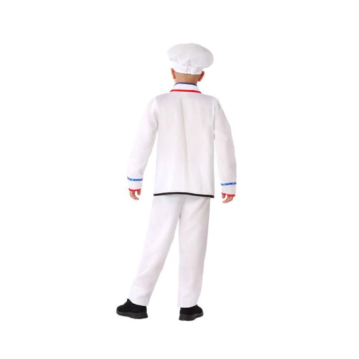 Disfraz de Cocinero Infantil para Niño, Blanco, Talla 7-9 Años