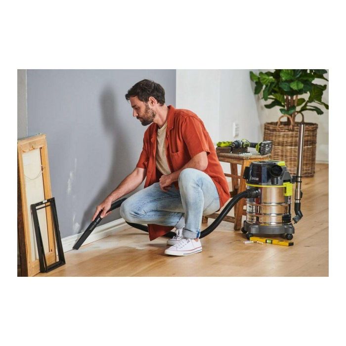 Ryobi R18WDV-0 Aspiradora en seco y húmedo ONE+ 18V Tanque Acero Inoxidable 18L y Conexión a Herramientas 1 Ryobi R18WDV-0 Aspiradora en seco y húmedo ONE+ 18V Tanque Acero Inoxidable 18L y Conexión a Herramientas 1