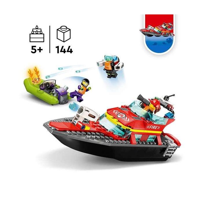 Juego de construccion lancha de rescate de bomberos lego city 2 Juego de construccion lancha de rescate de bomberos lego city 2