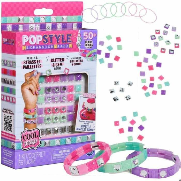 Spin Master AAAAO48935 Máquina de pulseras estilo Pop Strass y Glitter - Crea tus propias pulseras de moda