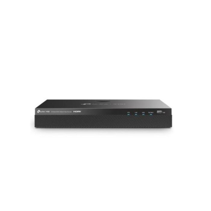 TP-LINK 16 CHANNEL POE+ NETWORK VIDEO RECORDER SPEC:4K HDMI VIDEO OUTPUT &amp; 16MP DECODING CAPACITY; 24/7 CONTINUOUS RECORDING; 16-CHANNEL REAL-TIME LIVE VIEW; 16-CHANNEL SIMULTANEOUS PLAYBACK; H.265+; ONVIF ENSURES COMPATIBILITY; PLUG &amp; PLAY; REMOT