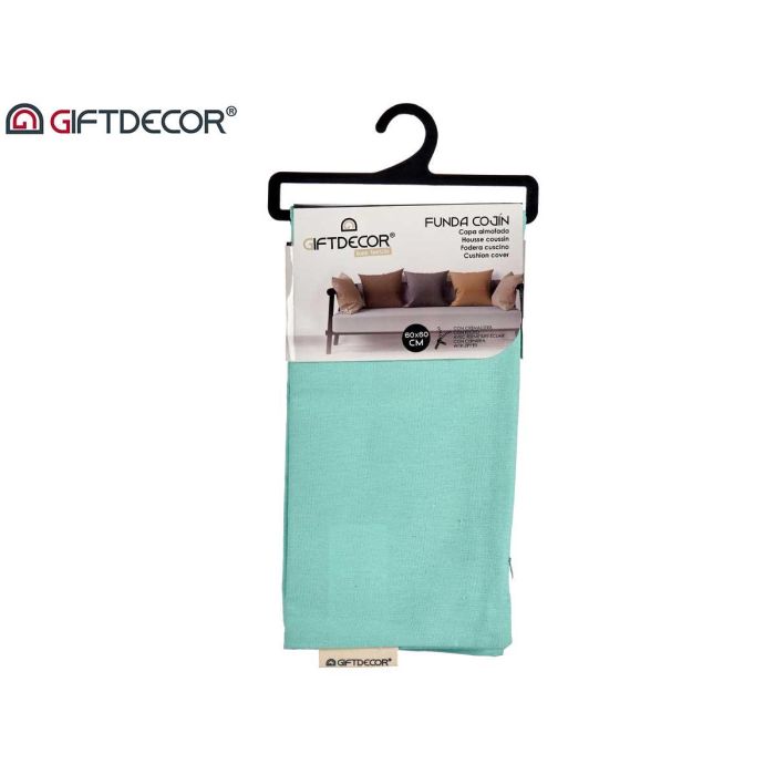 Funda Cojin Cremallera 60X60 Turquesa Giftdecor (24 Unidades) 2 Funda Cojin Cremallera 60X60 Turquesa Giftdecor (24 Unidades) 2