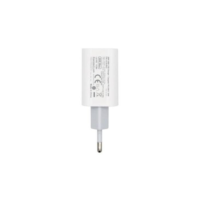 Aisens Cargador USB-C PD3.0 20W 5V-3A 9V-2.2A 12V-1.66A Blanco para Móviles, Tablets y Dispositivos USB-C 2