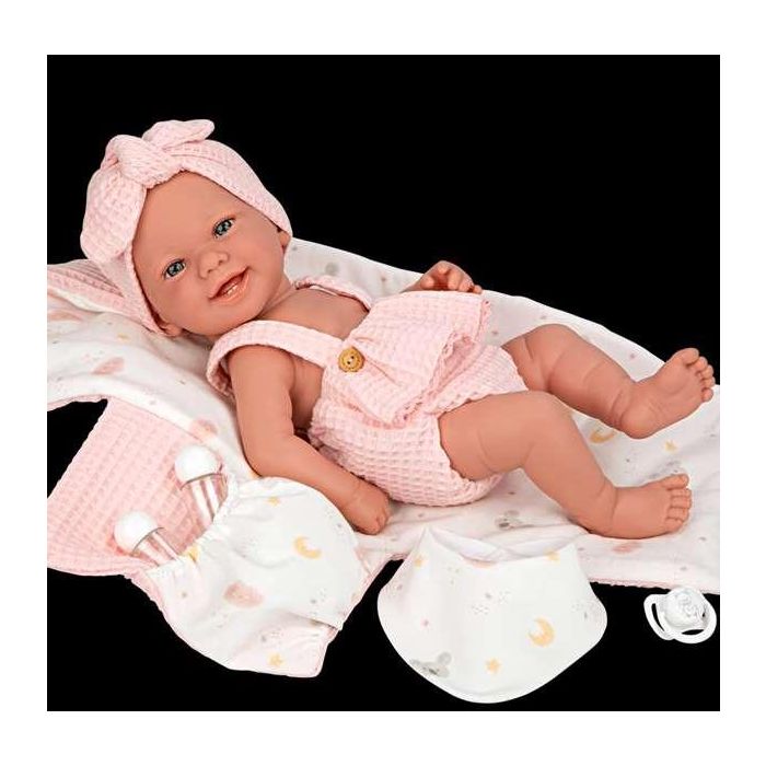 Muñecas Arias Muñeca Zoe 42 cm Rosa c/Cambiador y Babero (Cuerpo Vinyl, Sexo Niña) 3