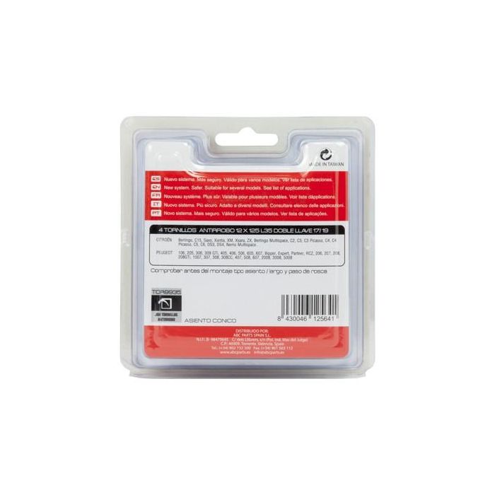 Stock Last TOR9962 Antirrobo 12x125 L48 para Modelos 17-19 1