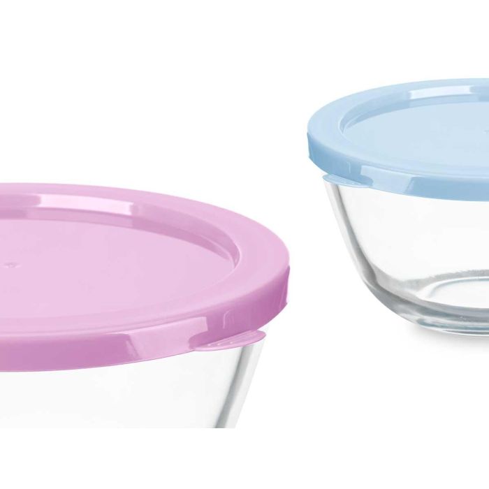 Set 4 Fiambreras Vivalto Borosilicate 800ml, 1L, 1.6L, 2.1L - Vidrio Transparente, Azul, Amarillo, Lila, Verde - 21.5x20.7x21.5 cm (4 Unidades) 3 Set 4 Fiambreras Vivalto Borosilicate 800ml, 1L, 1.6L, 2.1L - Vidrio Transparente, Azul, Amarillo, Lila, Verde - 21.5x20.7x21.5 cm (4 Unidades) 3