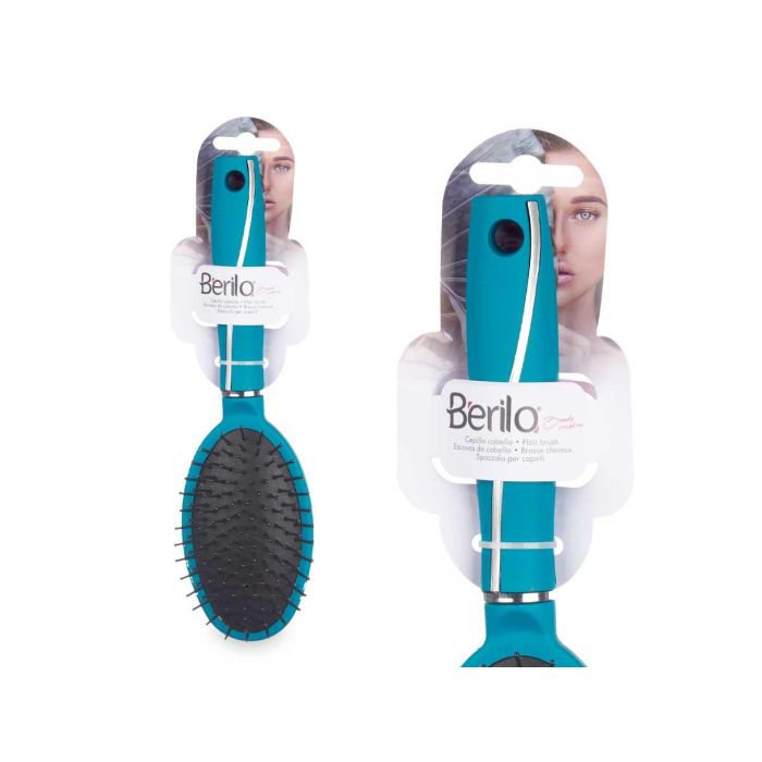 Cepillo para Cabello Menta Siliconado Berilo 7x25.5x3.5 cm, Verde (24 Unidades) 2 Cepillo para Cabello Menta Siliconado Berilo 7x25.5x3.5 cm, Verde (24 Unidades) 2