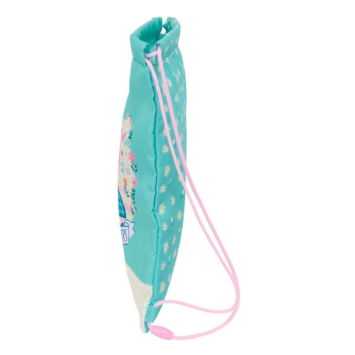 Bolsa Mochila con Cuerdas Peppa Pig Pretty flowers Amarillo Menta 26 x 34 x 1 cm 1