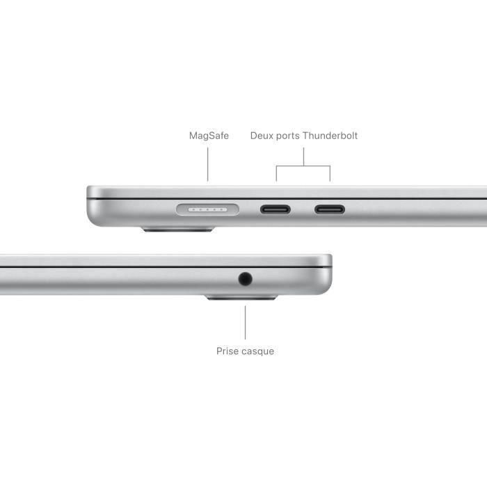 Apple - MacBook Air M3 de 15 (2024) - 8 GB de RAM - 256 GB de almacenamiento - Plata - AZERTY 3