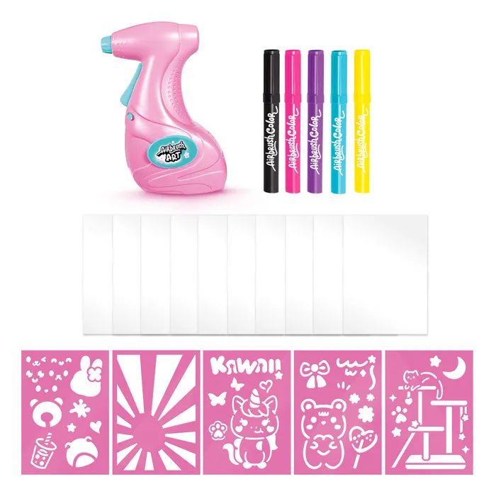 Canal Toys AIR 015 Kit de Creación de Carteles con Aerógrafo Electrónico, Plantillas y Rotuladores 2