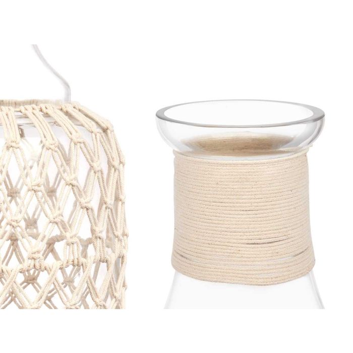 Botella Vidrio Cuerda Blanca Med Giftdecor 18X38CM (4 Unidades) 2 Botella Vidrio Cuerda Blanca Med Giftdecor 18X38CM (4 Unidades) 2